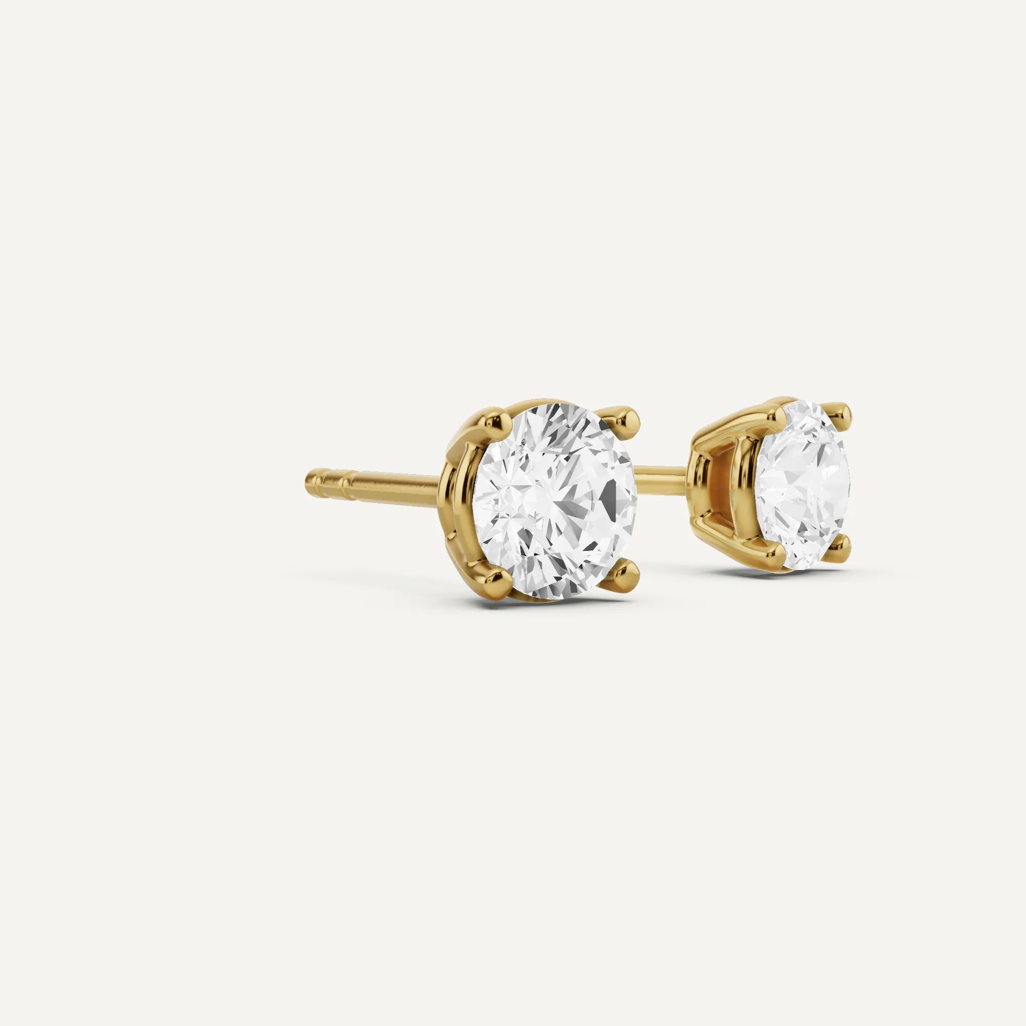 1 1/2 ctw Round Diamond Four Prong Stud Earrings