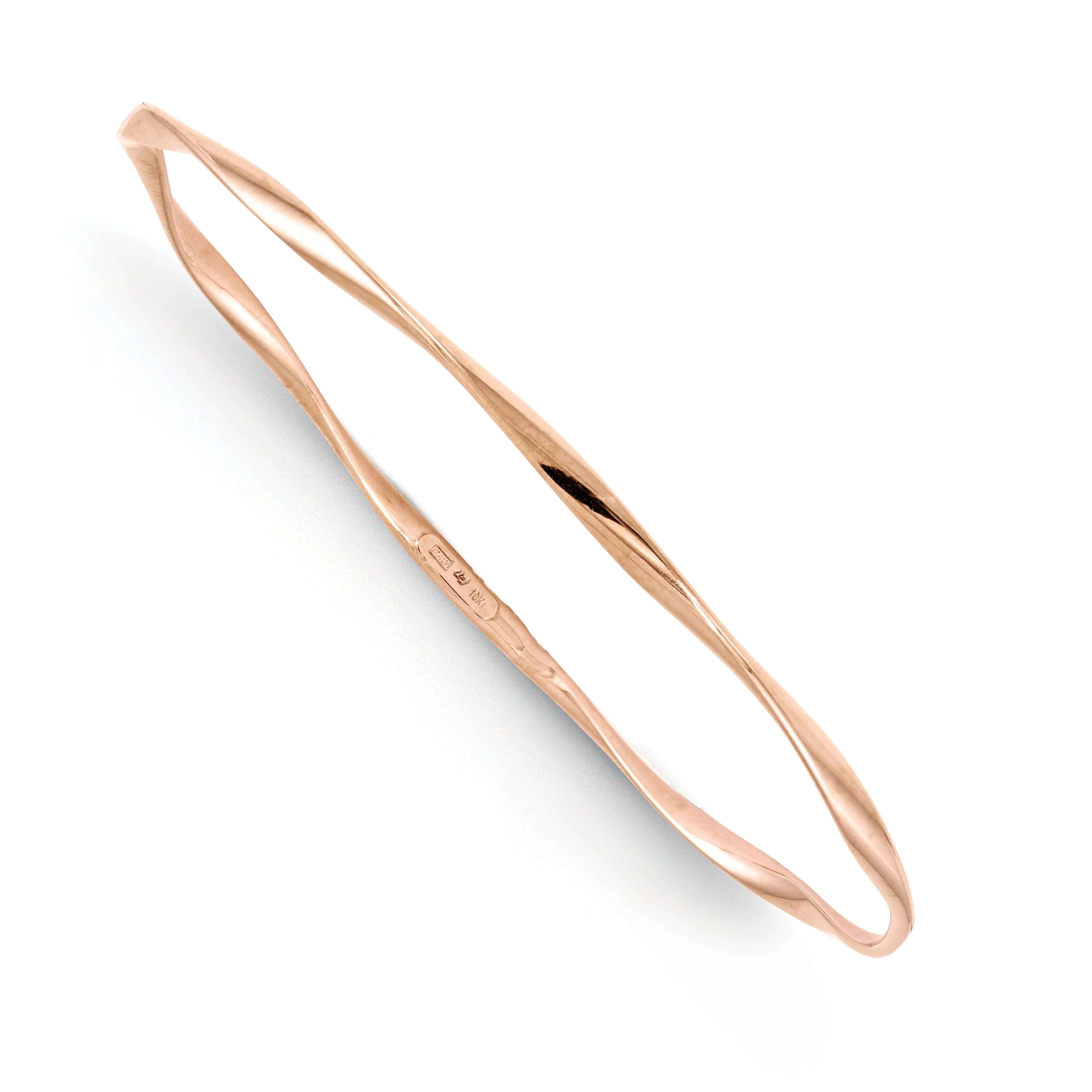 10K Rose Gold Slip-On Bangle