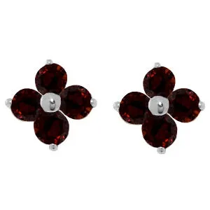 1.15 Carat 14K Solid Yellow Gold Elegant Distillation Garnet Earrings