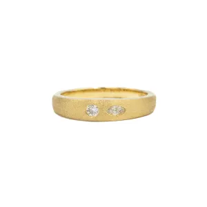 14ky  .13ctw Two-Stone Diamond Band