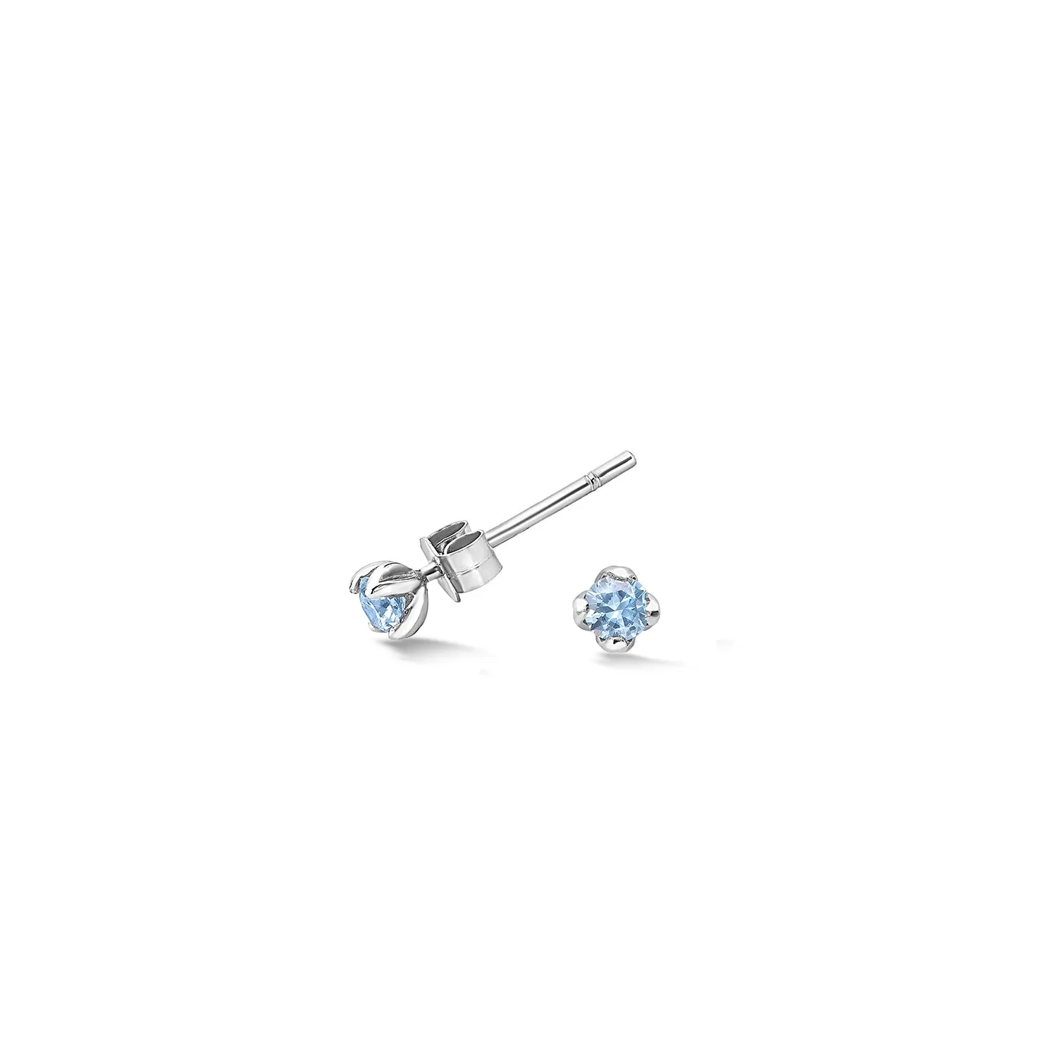 3mm Aquamarine Orissa Studs