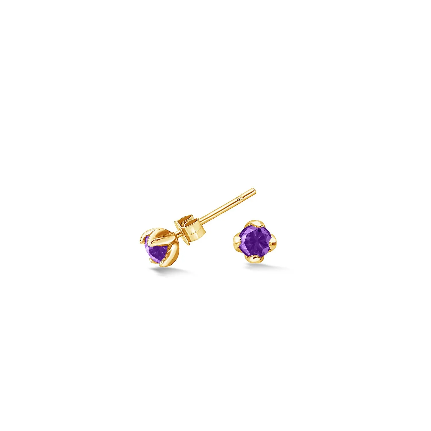 4mm Amethyst Orissa Studs