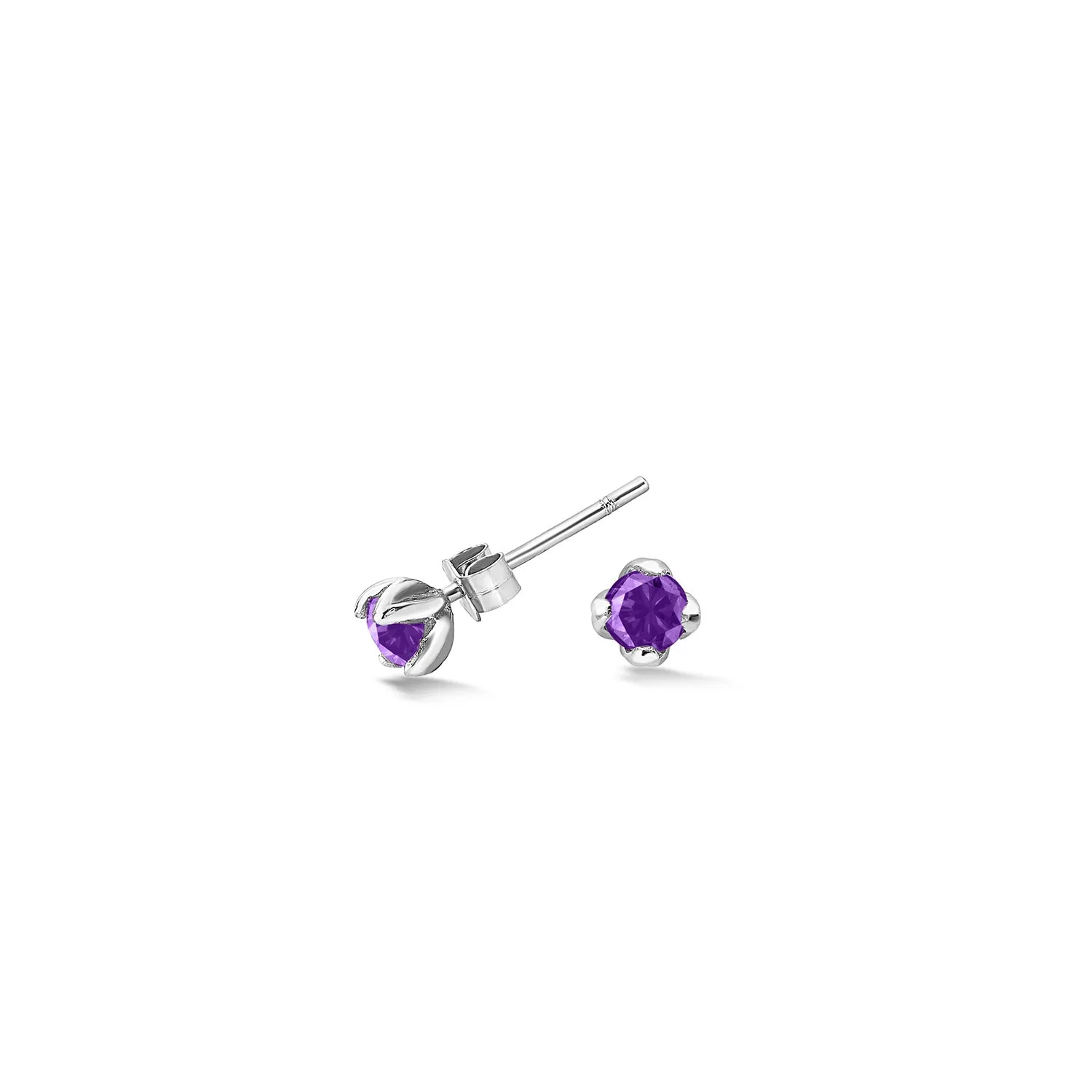 4mm Amethyst Orissa Studs