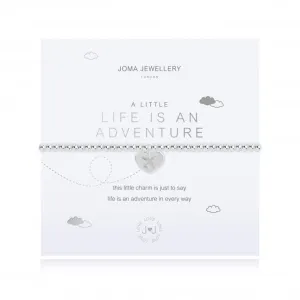 A Little Life Is An Adventure Silver 17.5cm Stretch Bracelet 4352