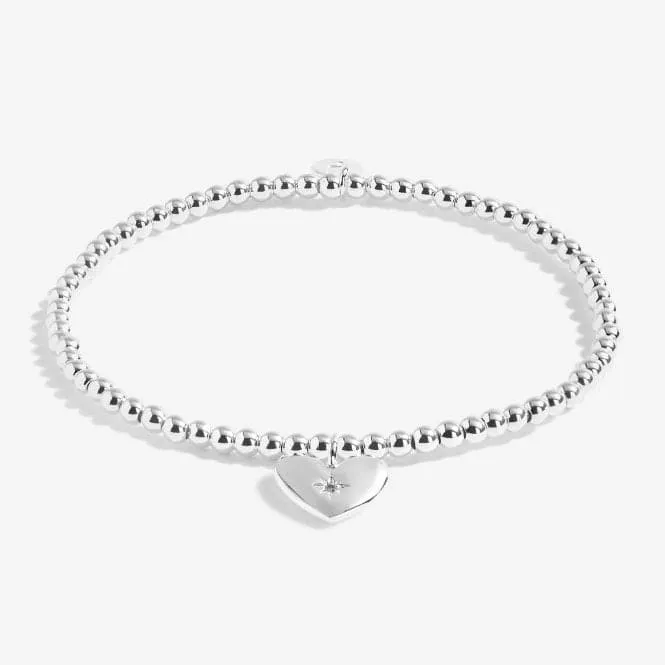 A Little With Love On Your Wedding Day Silver 17.5cm Stretch Bracelet 5220