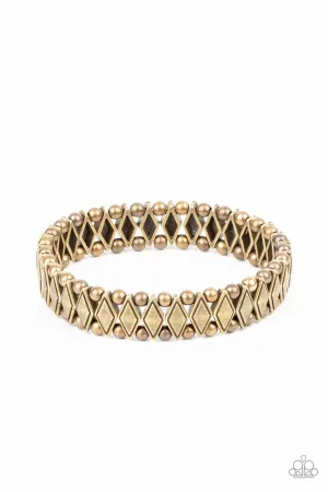 Abstract Advisory Brass Paparazzi Bracelet