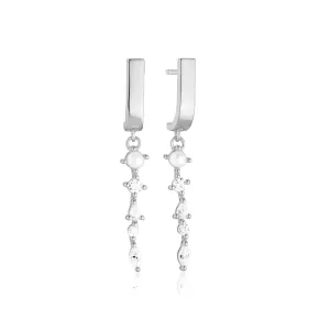 Adria Pendolo Silver Earrings w. White Zirconias