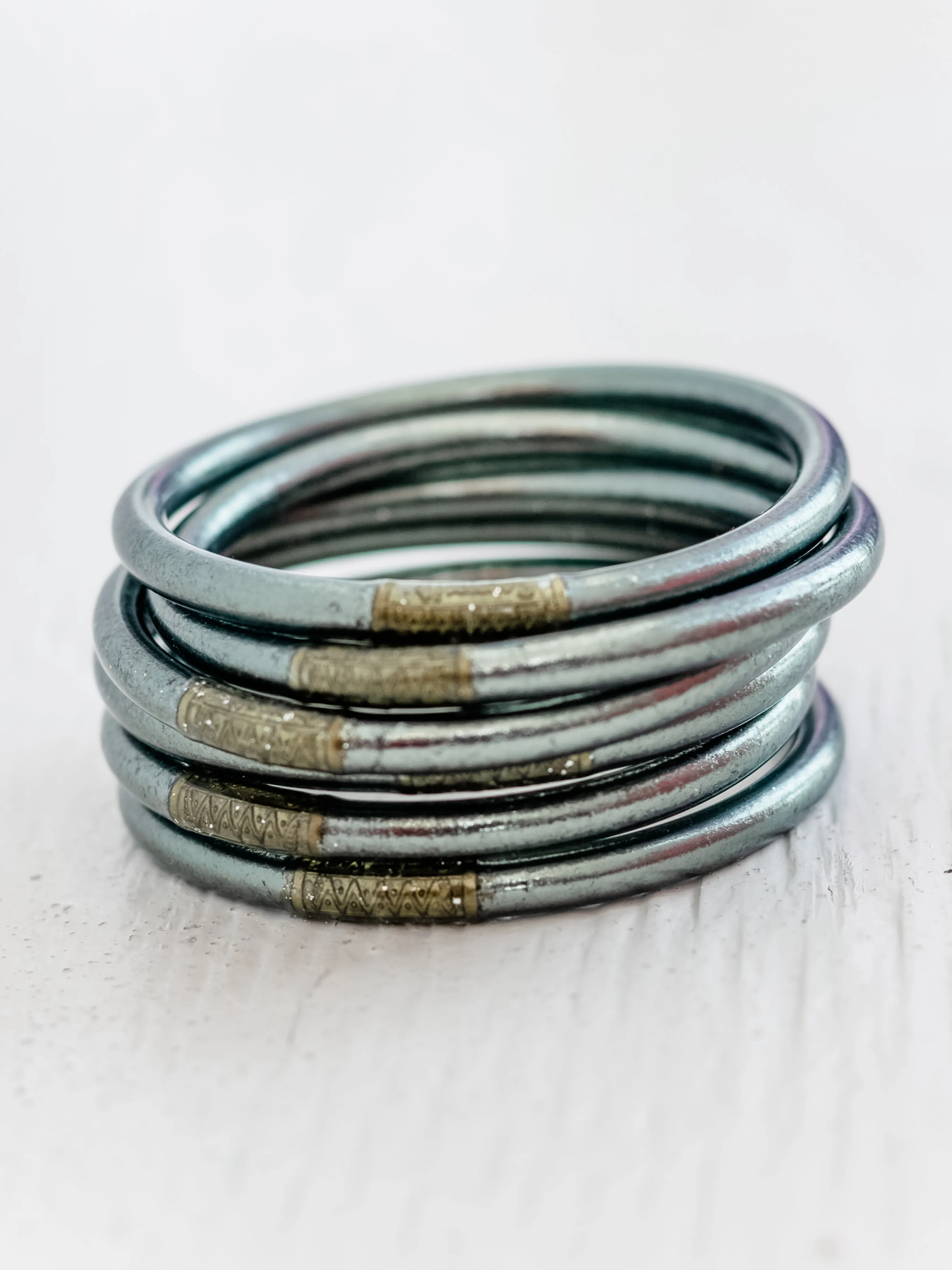 All Weather Bangles Graphite by BuDhaGirl