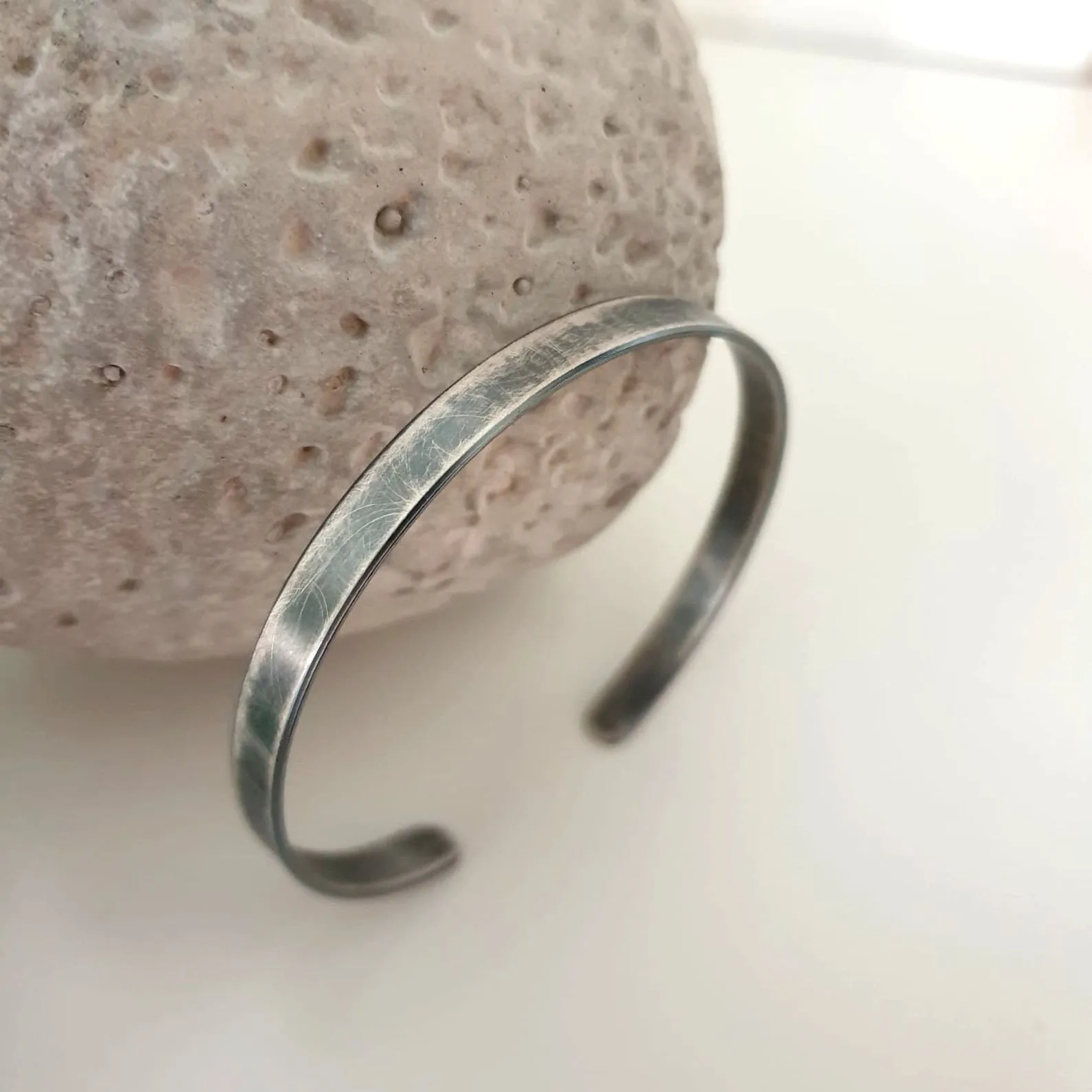 Antiqued Finish Plain Cuff Bracelet