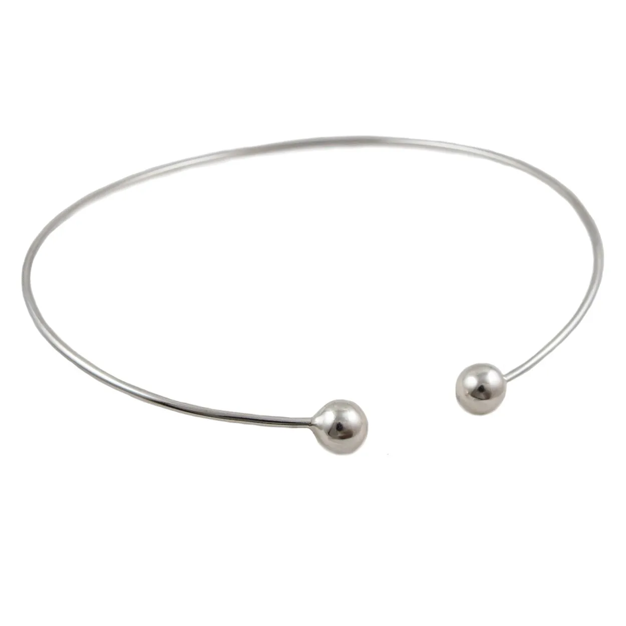 Ball Bead Sterling Silver Choker Necklace