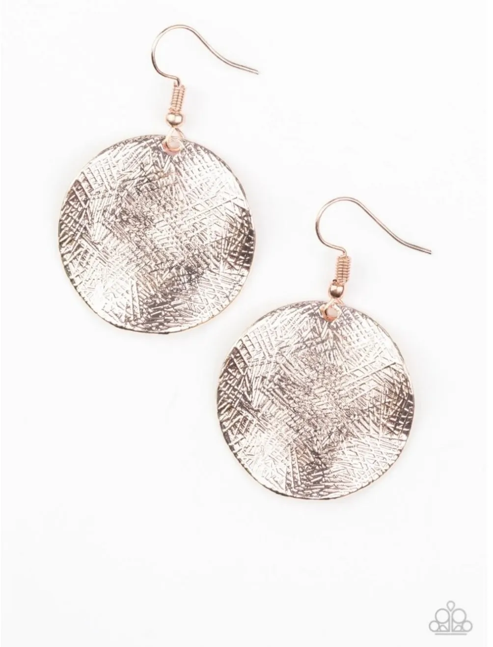 Basic Bravado Rose Gold Earrings - Paparazzi Accessories