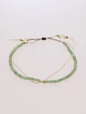 Birthstone Silk Braid Anklet- MAY