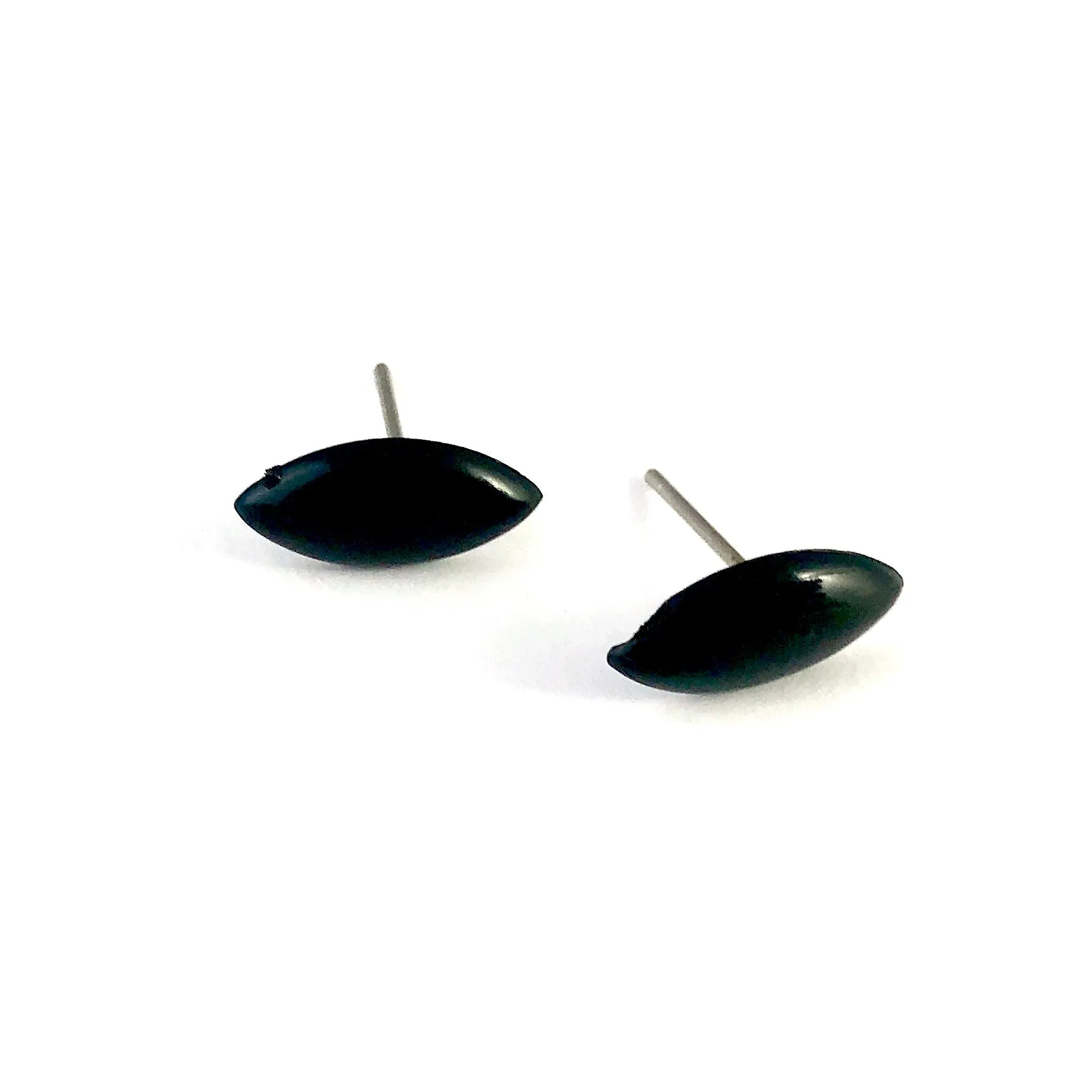 Black Marquis Stud Earrings