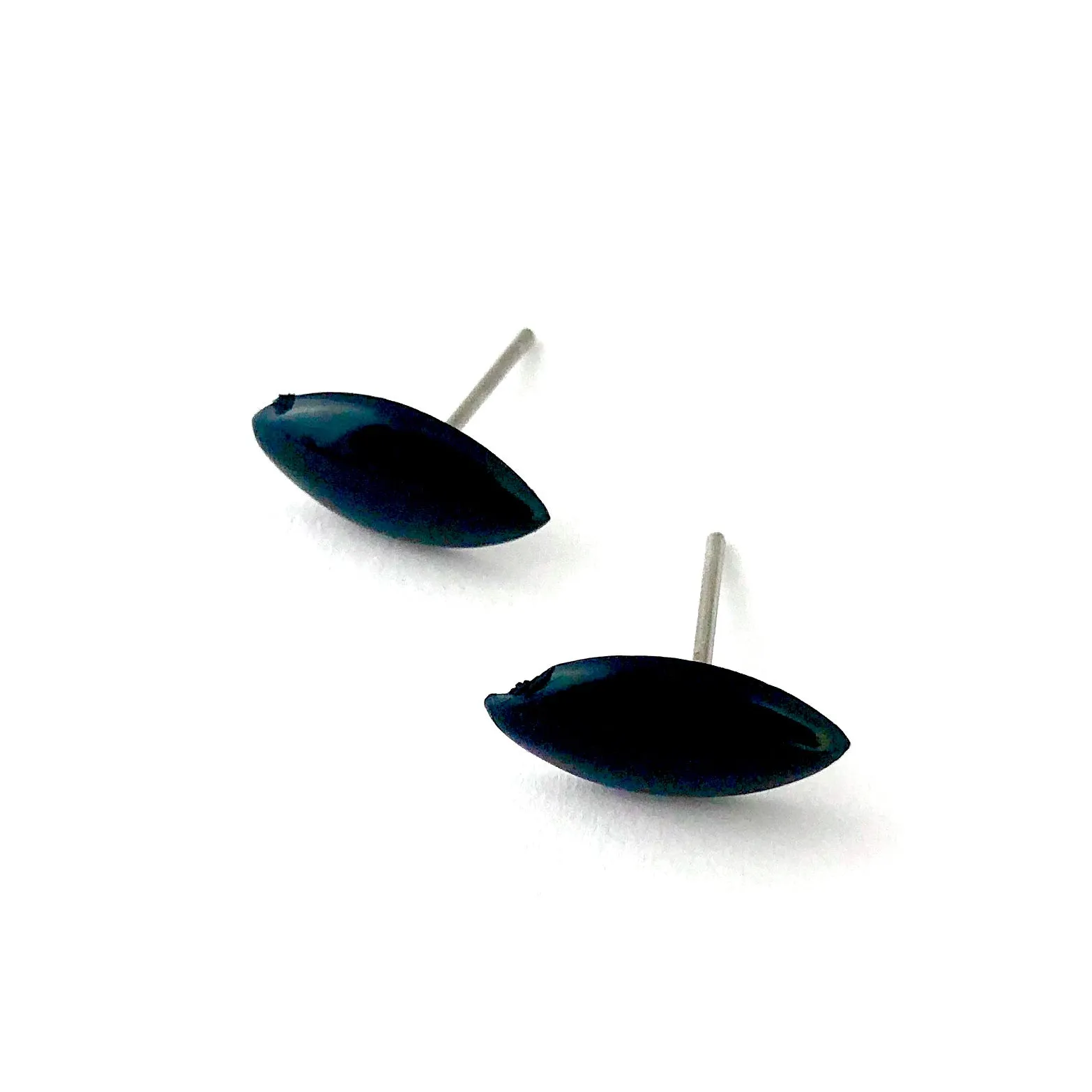 Black Marquis Stud Earrings