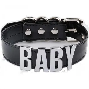 Black Silver Baby Collar