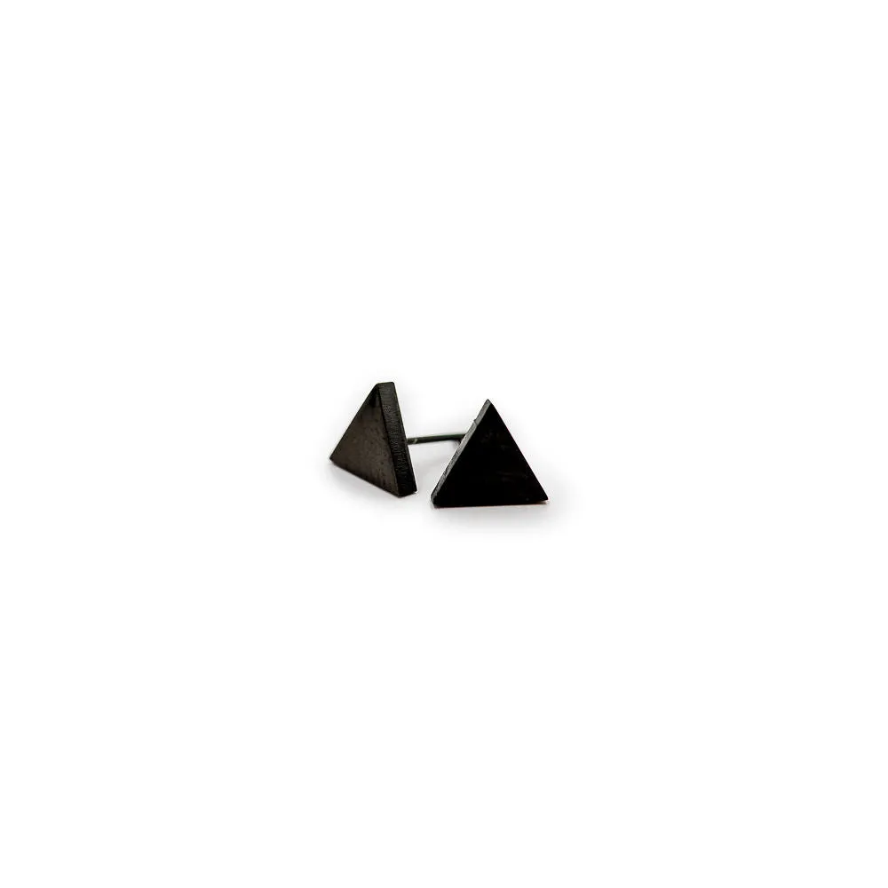 Black Triangle Earrings