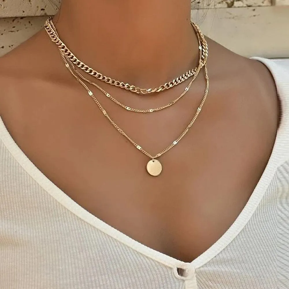 Boho Chic Layered Chain Necklace