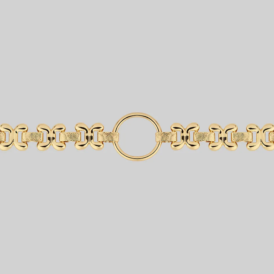 BRIDGET. Fancy Link Chain Choker - Gold