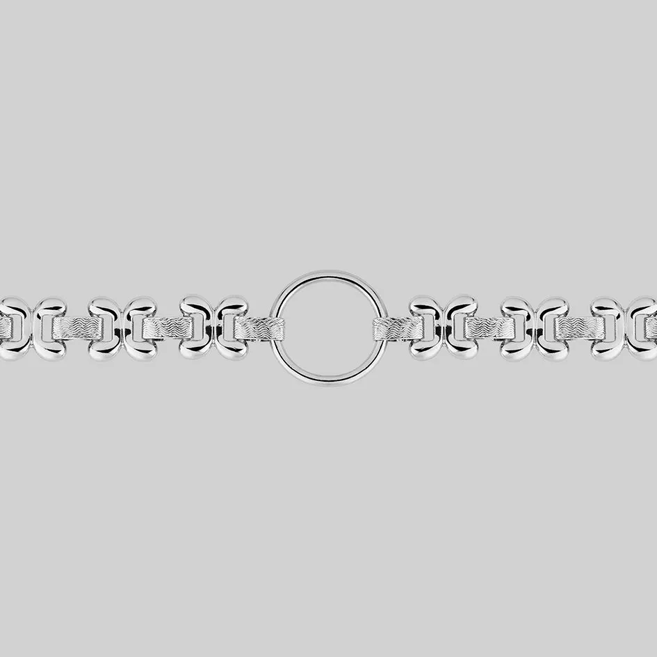 BRIDGET. Fancy Link Chain Choker - Silver