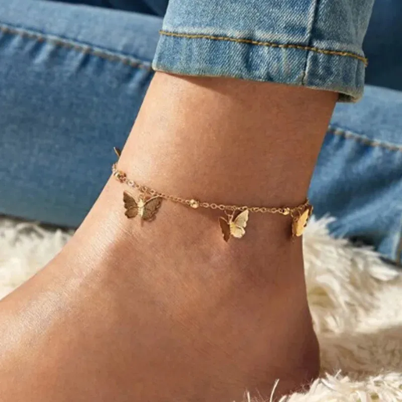 Chic Butterfly Anklet for Women - Bohemian Beach Barefoot Bracelet & Ankle Jewelry