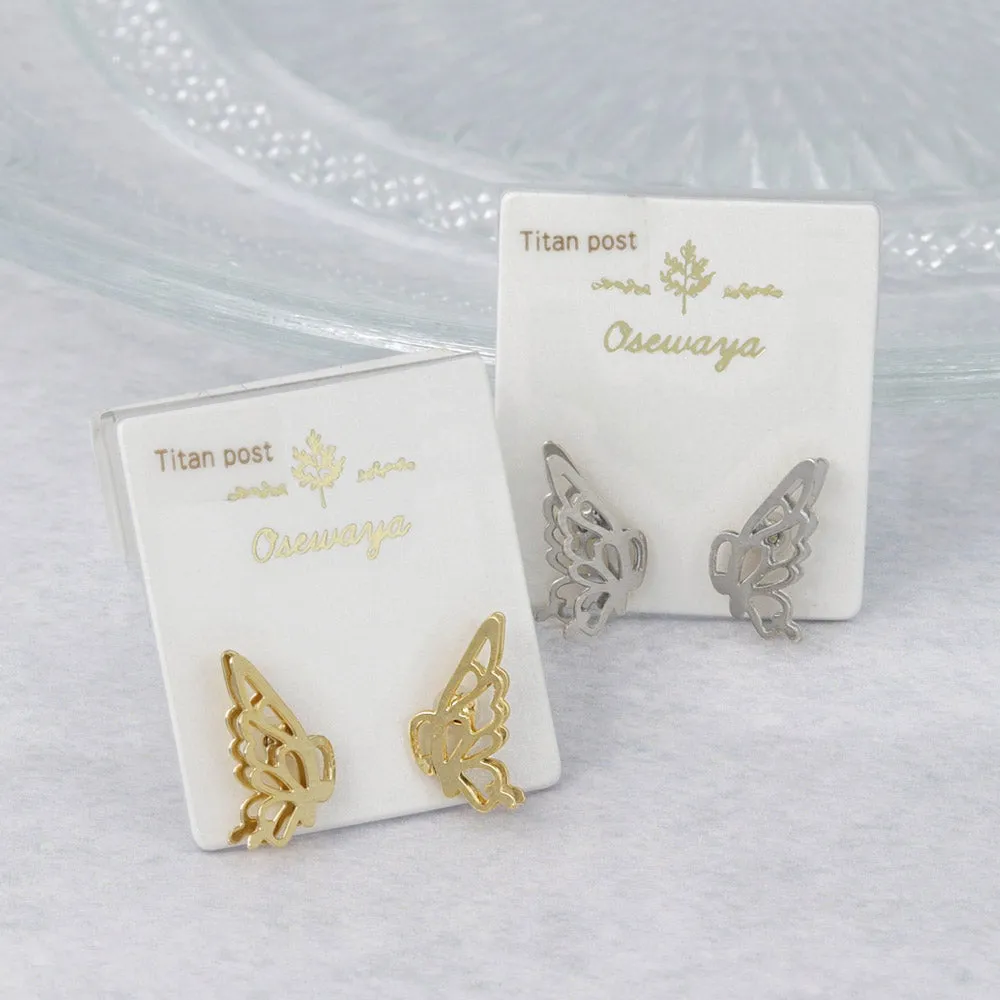 Dainty Openwork Butterfly Studs