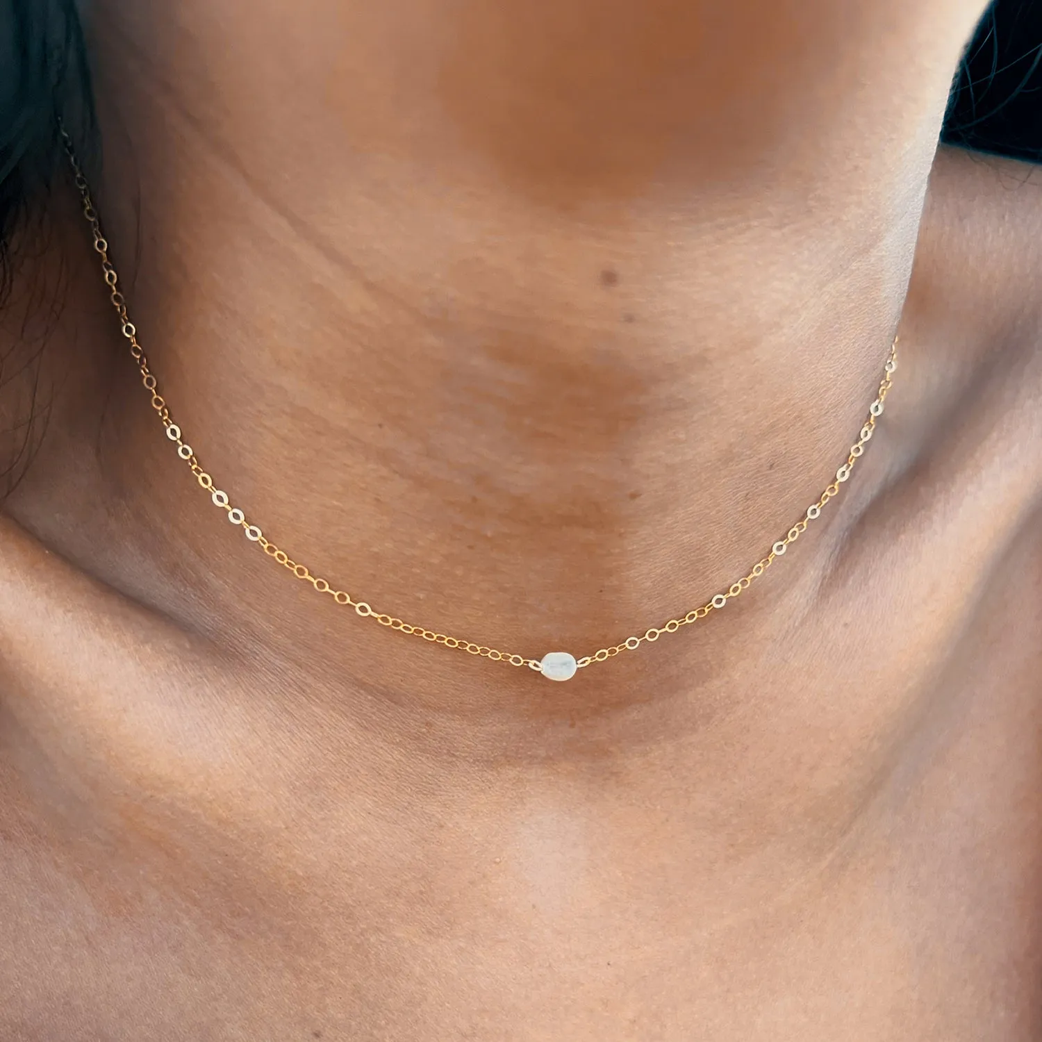 Dainty Pearl Choker Necklace