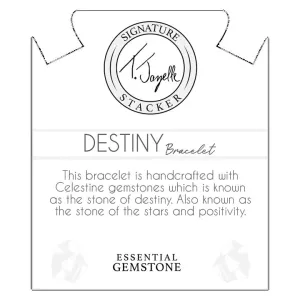 Defining Bracelet- Destiny Bracelet with Celestine Gemstones