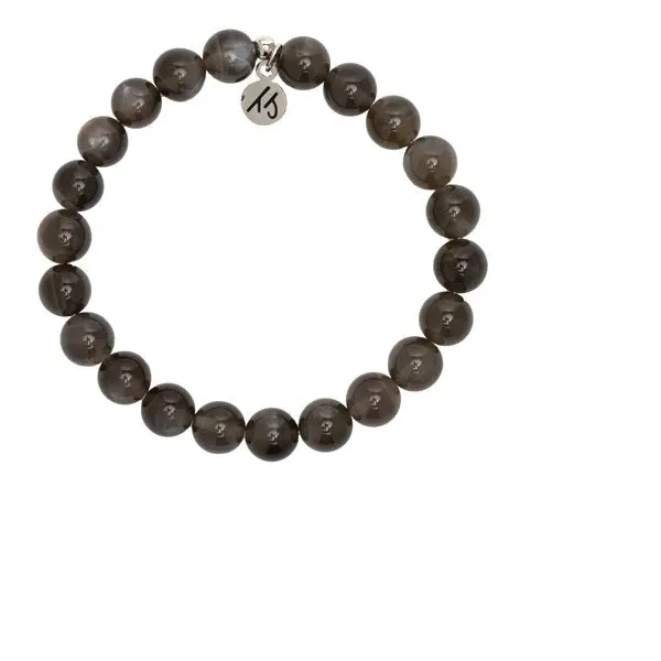 Defining Bracelet- Encouragement Bracelet with Black Moonstone Gemstones