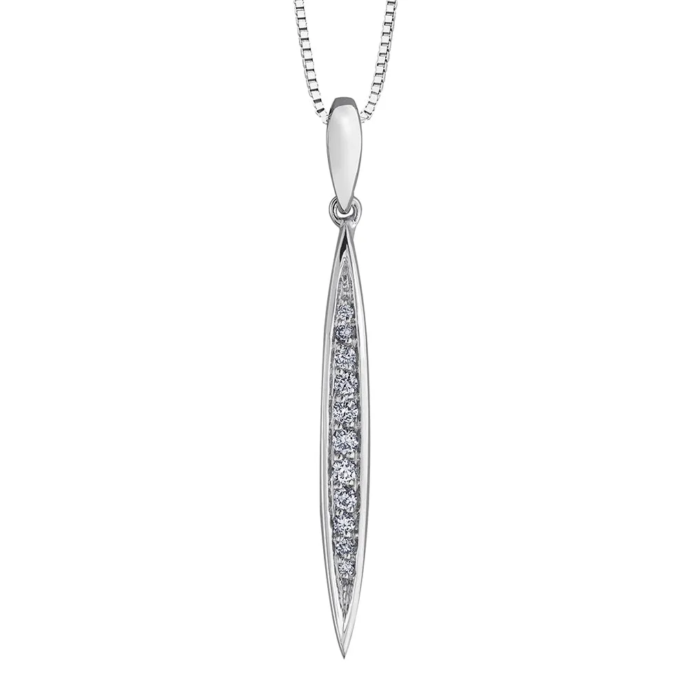 Diamond Pendant in Marquise White Gold Setting