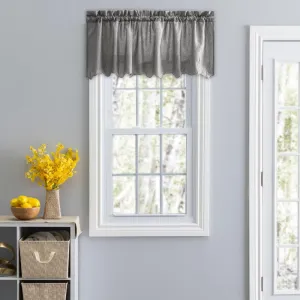 Ellis Curtain Portland Crushed Taffeta Rod Pocket Valance - 48x15", Grey