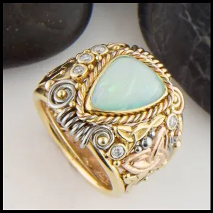 Ethiopian Opal Ring in 14K Gold