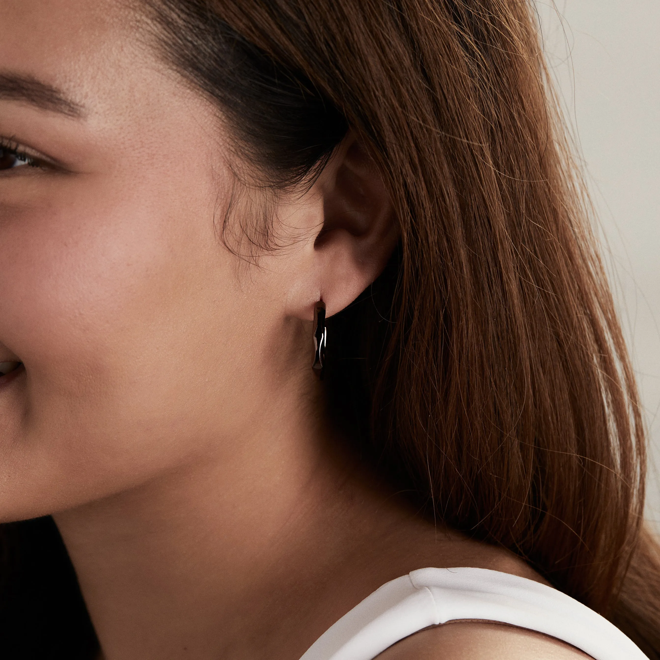 Faceted Hoop Earrings