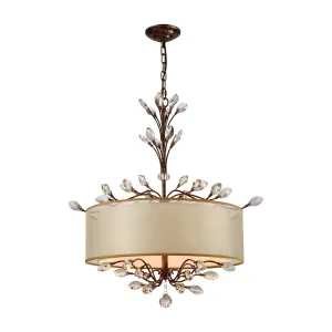 Four Light Chandelier from the Asbury Collection in Spanish Bronze Finish by ELK Home