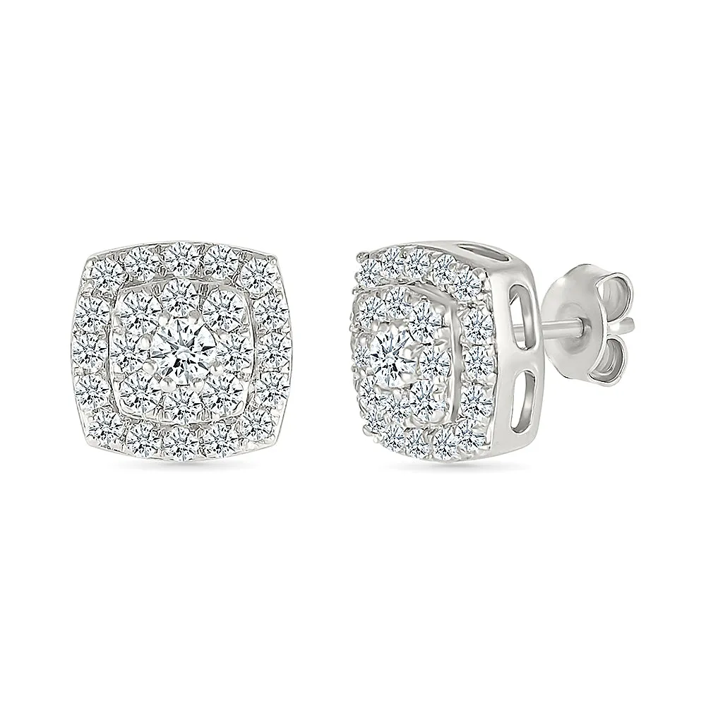 Glitzy Diamond Stud Earring