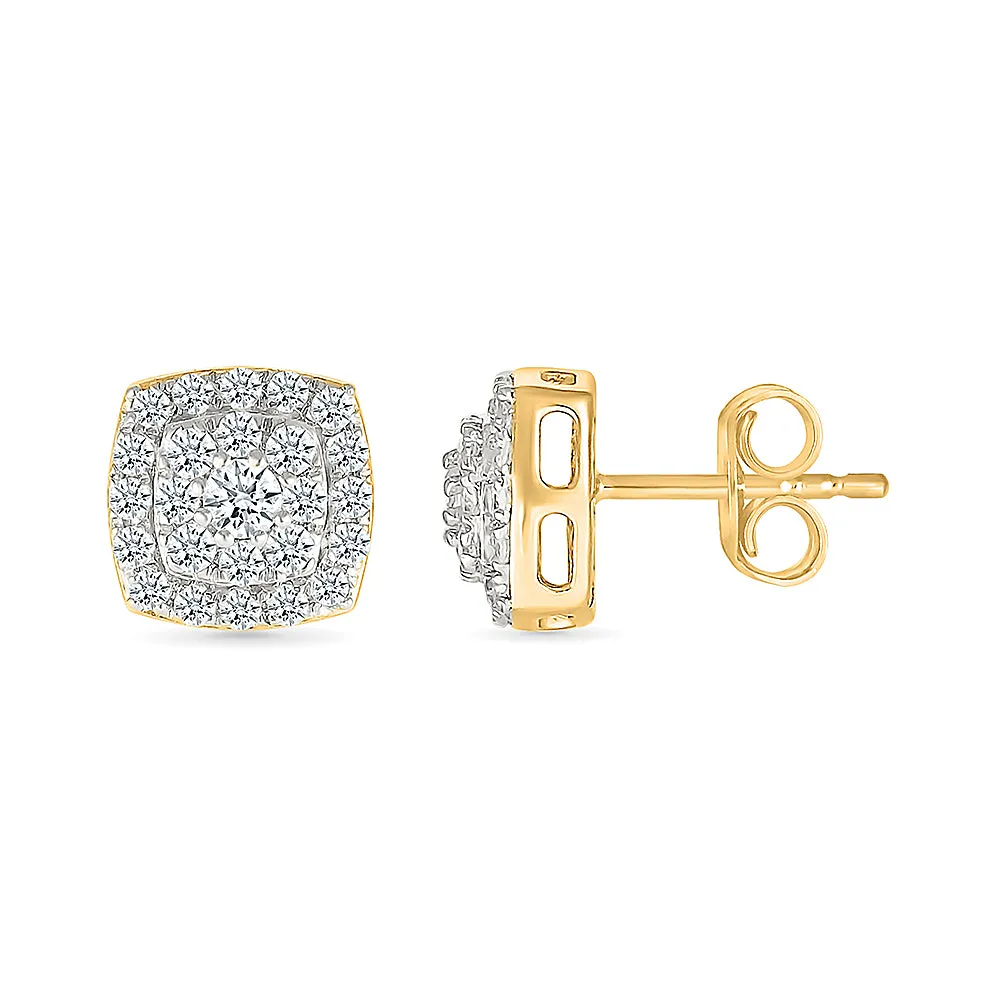 Glitzy Diamond Stud Earring