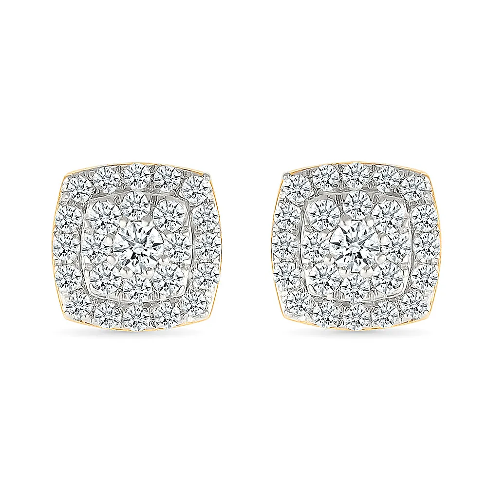 Glitzy Diamond Stud Earring