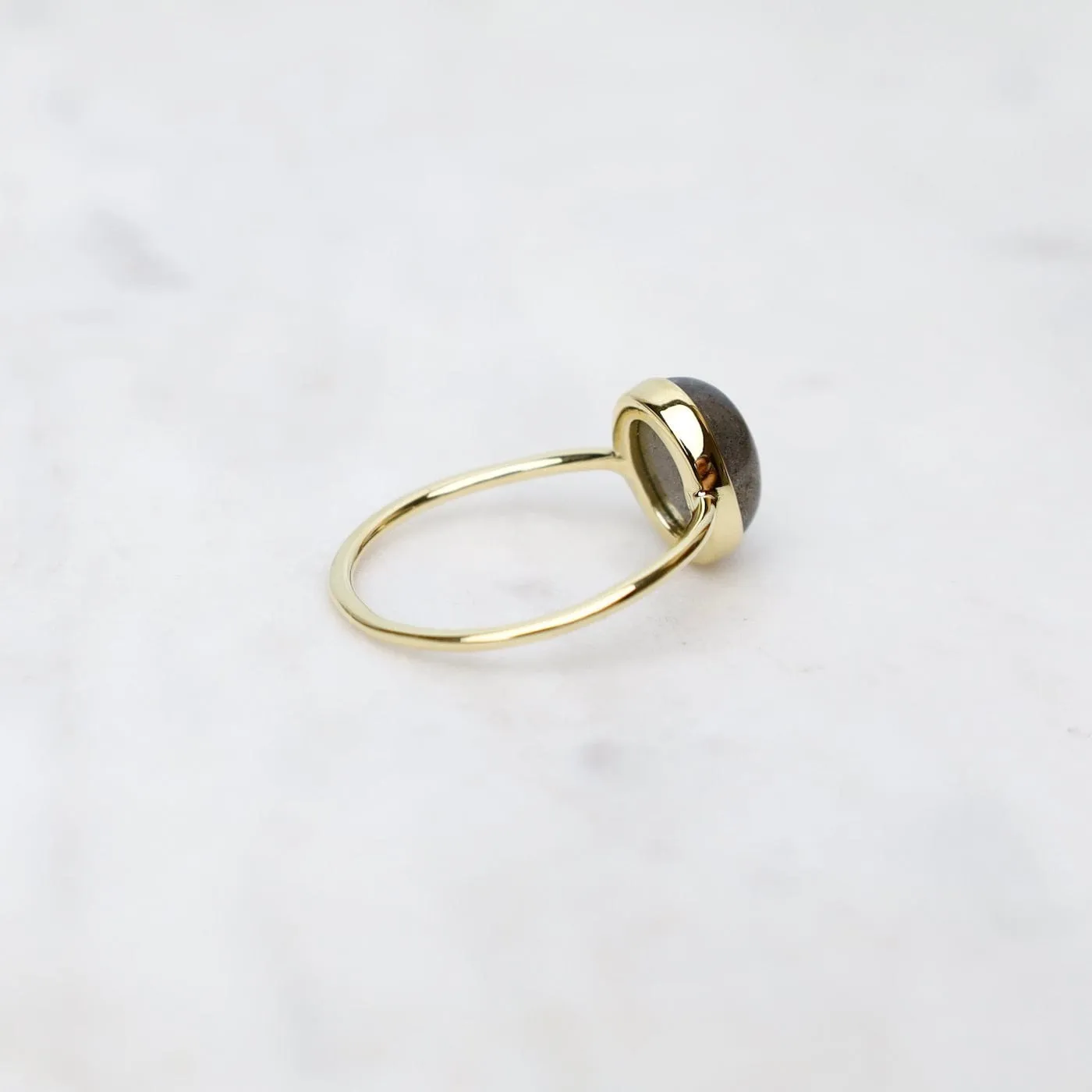 Gold Vermeil Bezel Set Labradorite Cabochon Ring