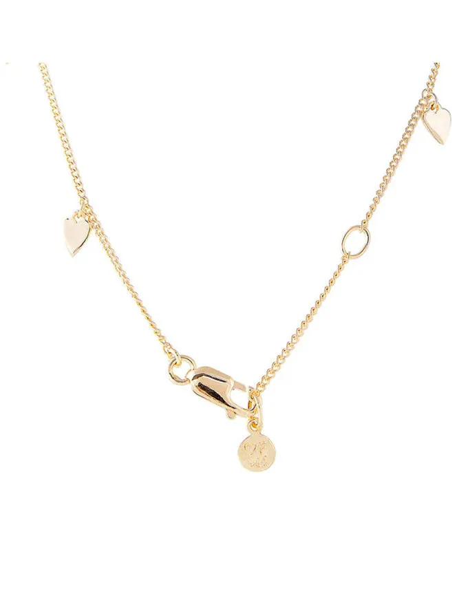 Golden Heart Charm Necklace