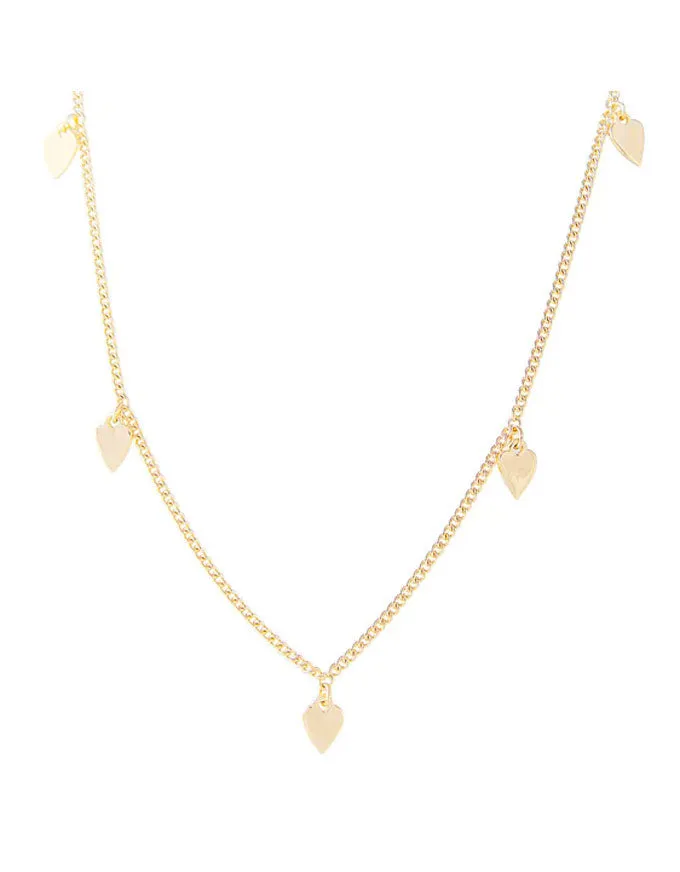 Golden Heart Charm Necklace