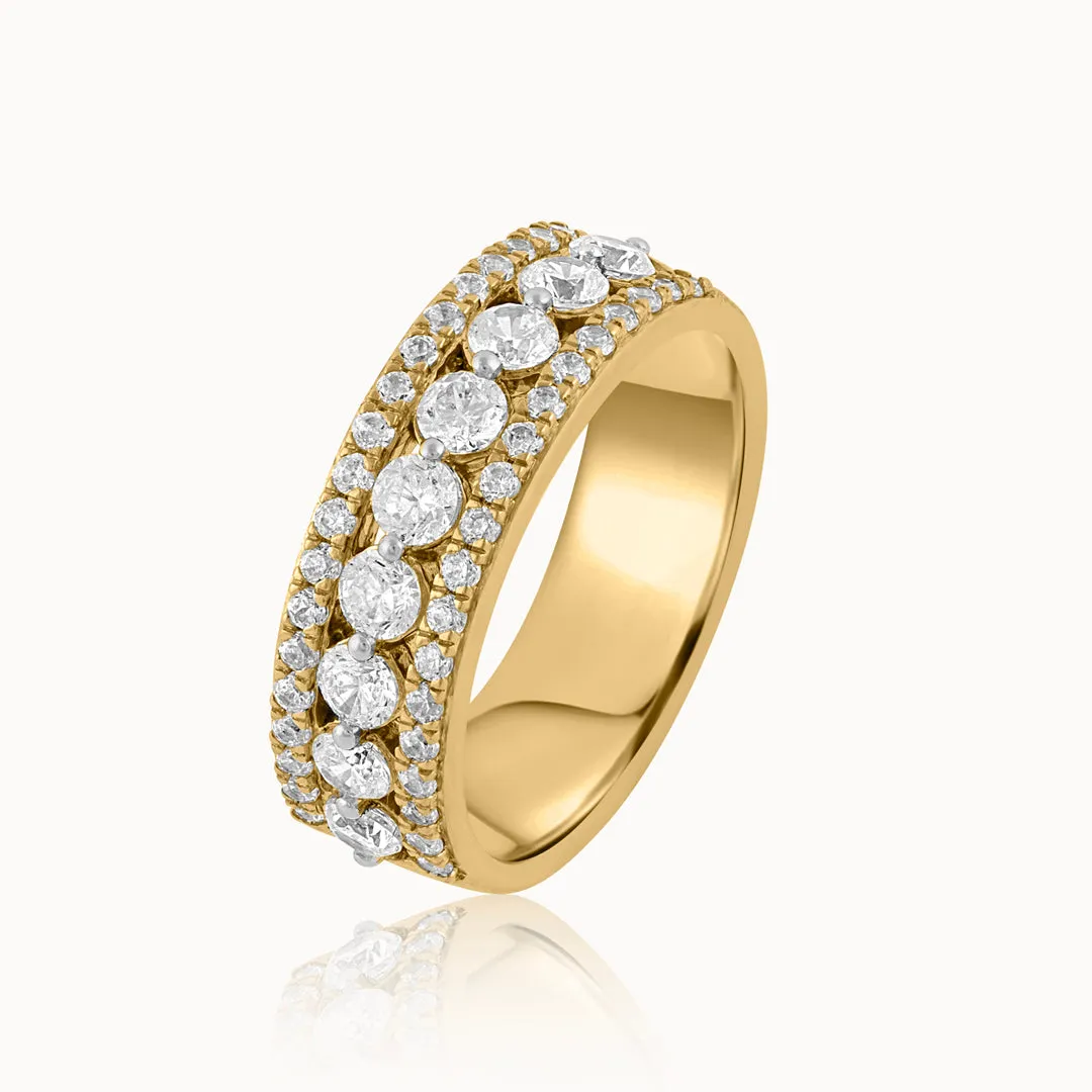 Half Eternity Stacker Diamond Band