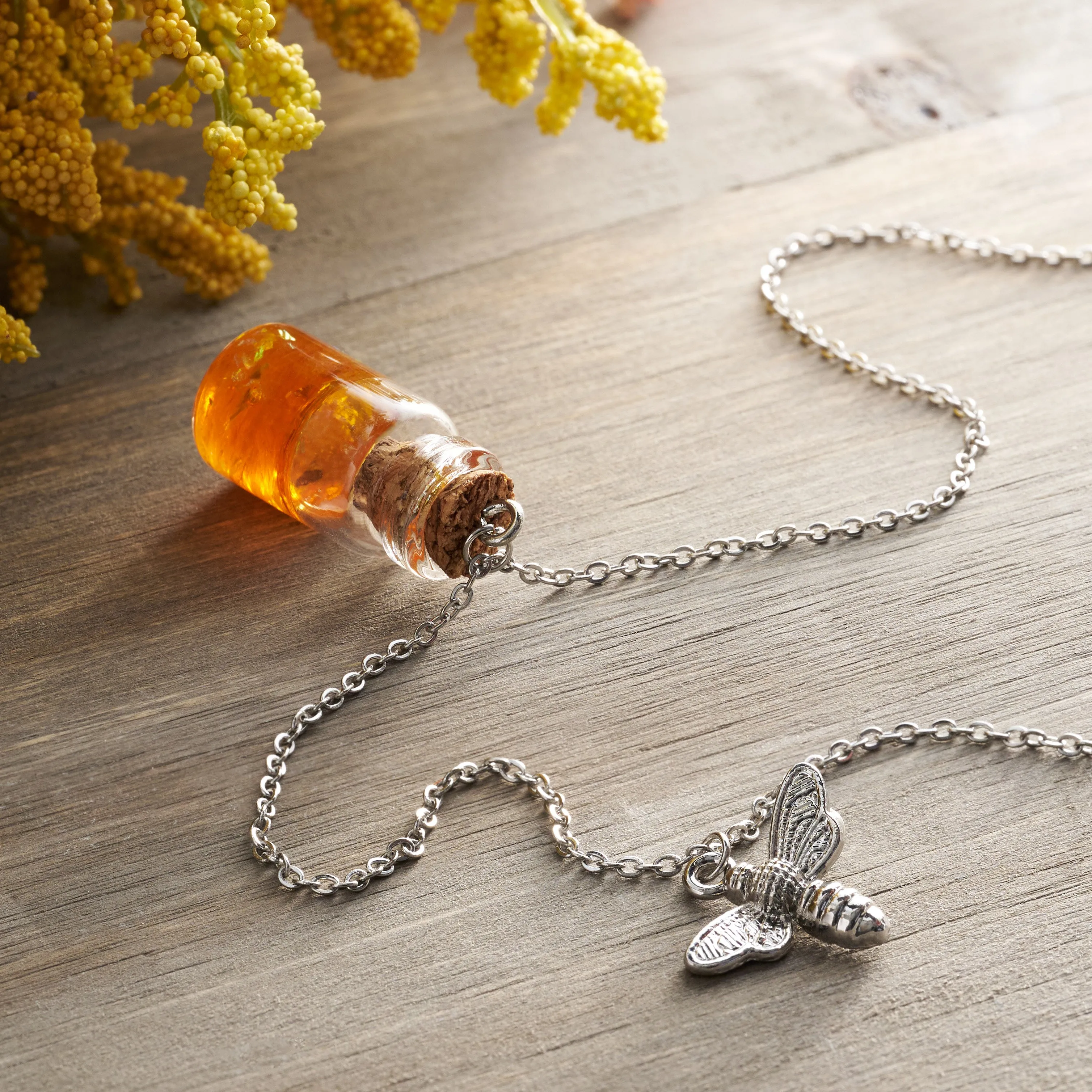 Honey Jar Bee Necklace