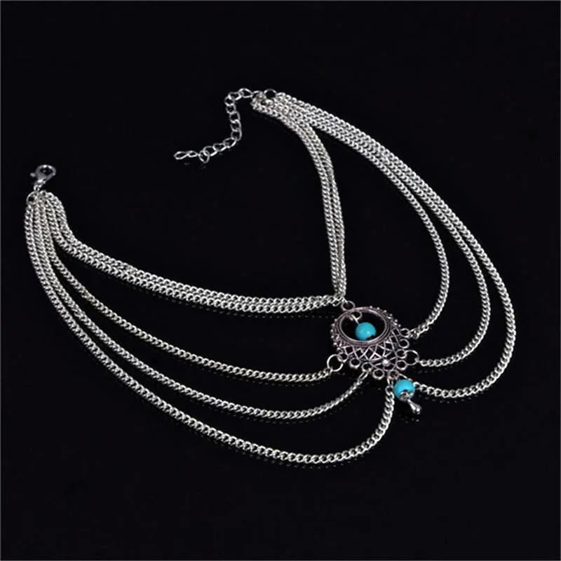 Hot Summer Ankle Bracelet Bohemian Foot Jewelry Turquoise Anklets for Women