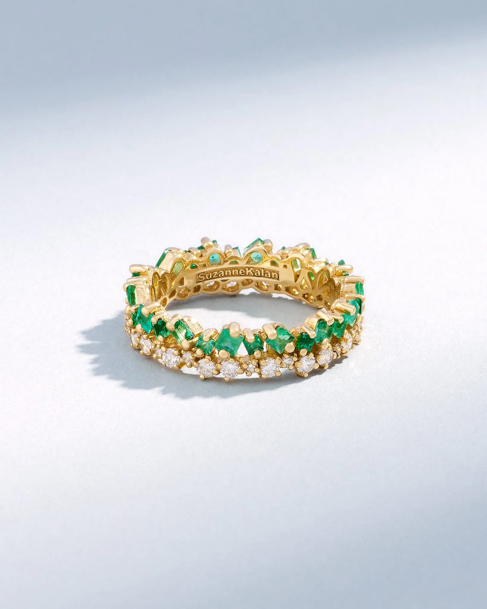 La Fantaisie Short Stack Emerald Eternity Band