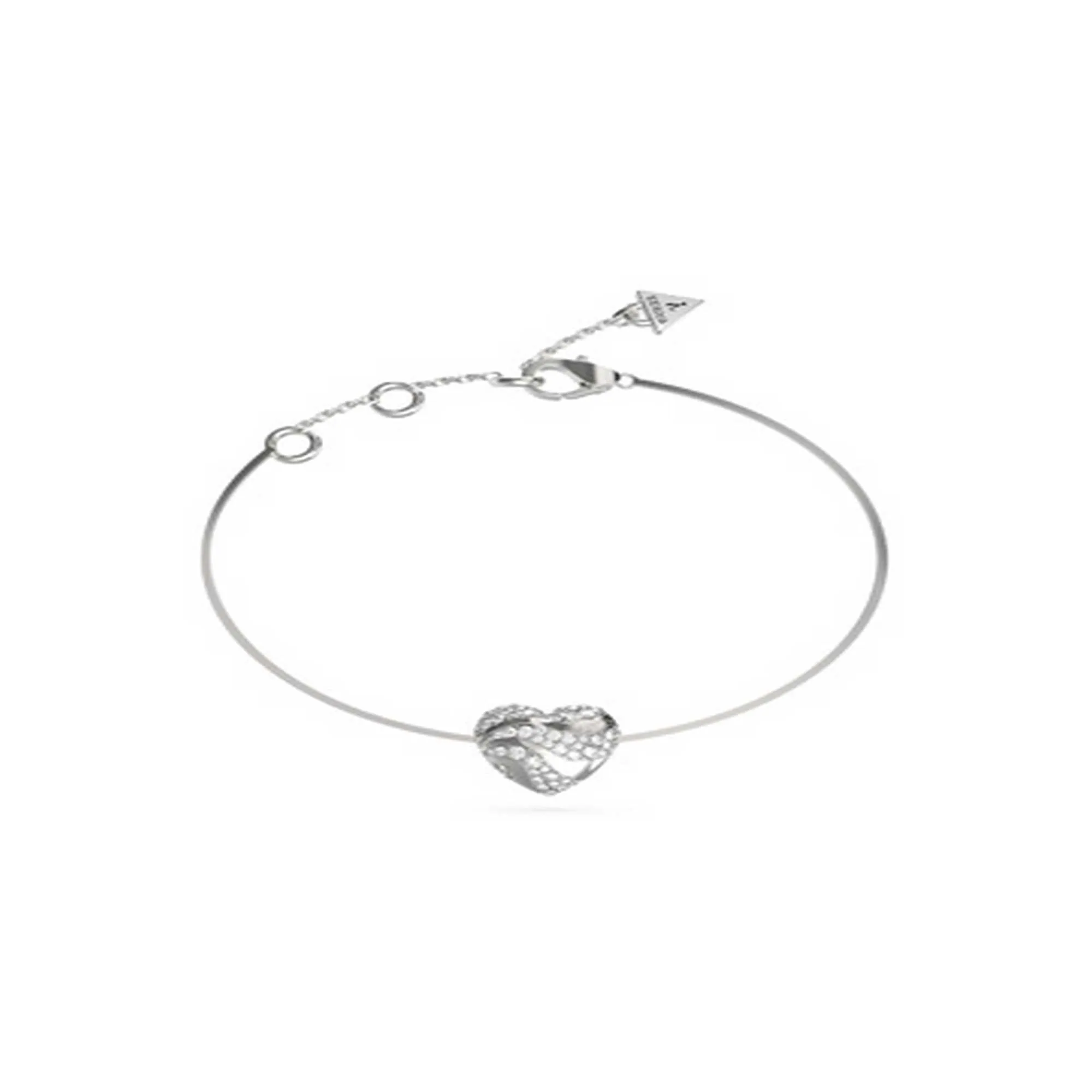 Ladies Heart Waves Snake Chain Bracelet UBB04502RHL