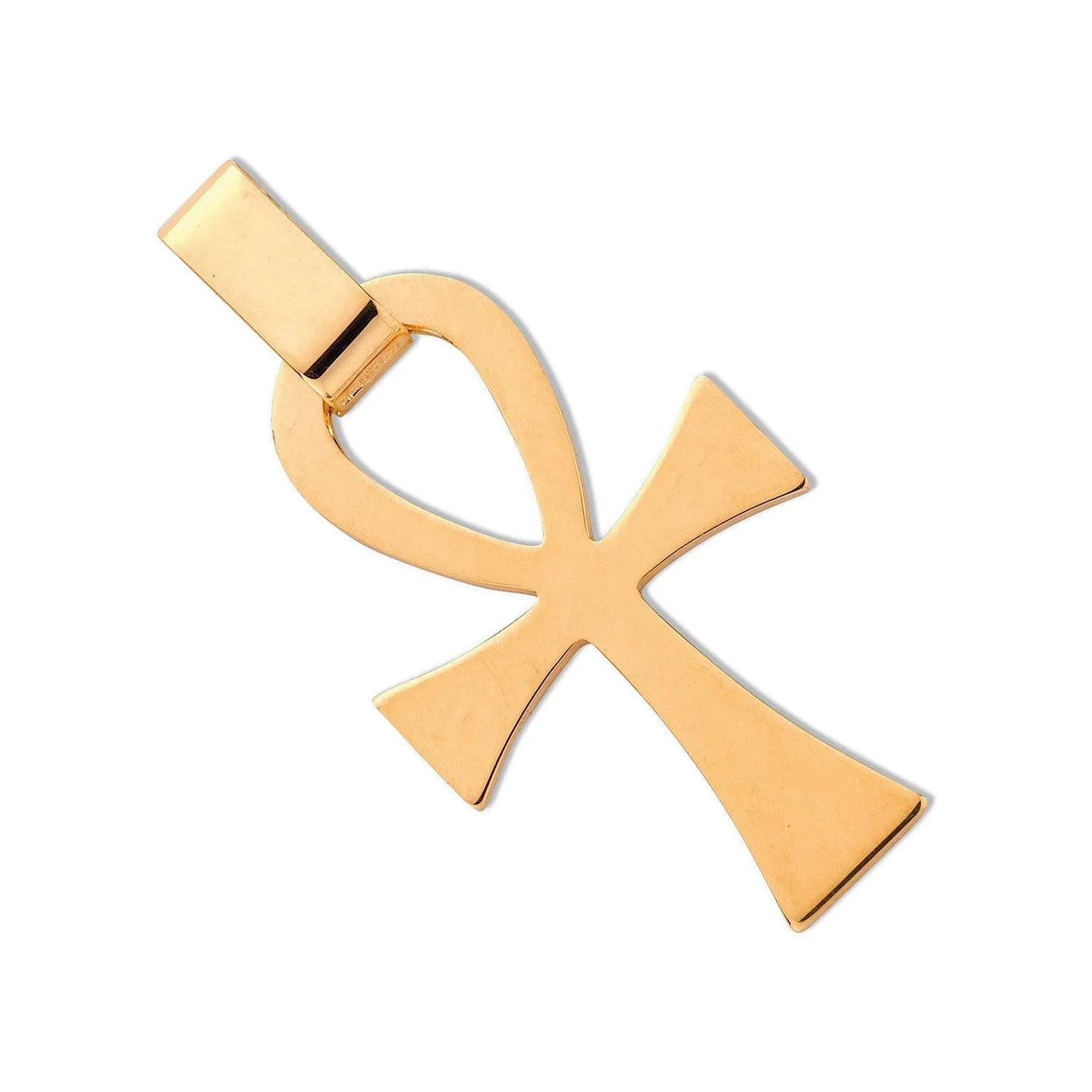 Loop Cross Pendant Necklace in 9ct Yellow Gold 2.0g