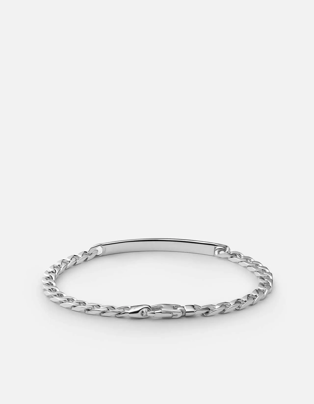 Miansai 4mm Cuban ID Sterling Silver Bracelet