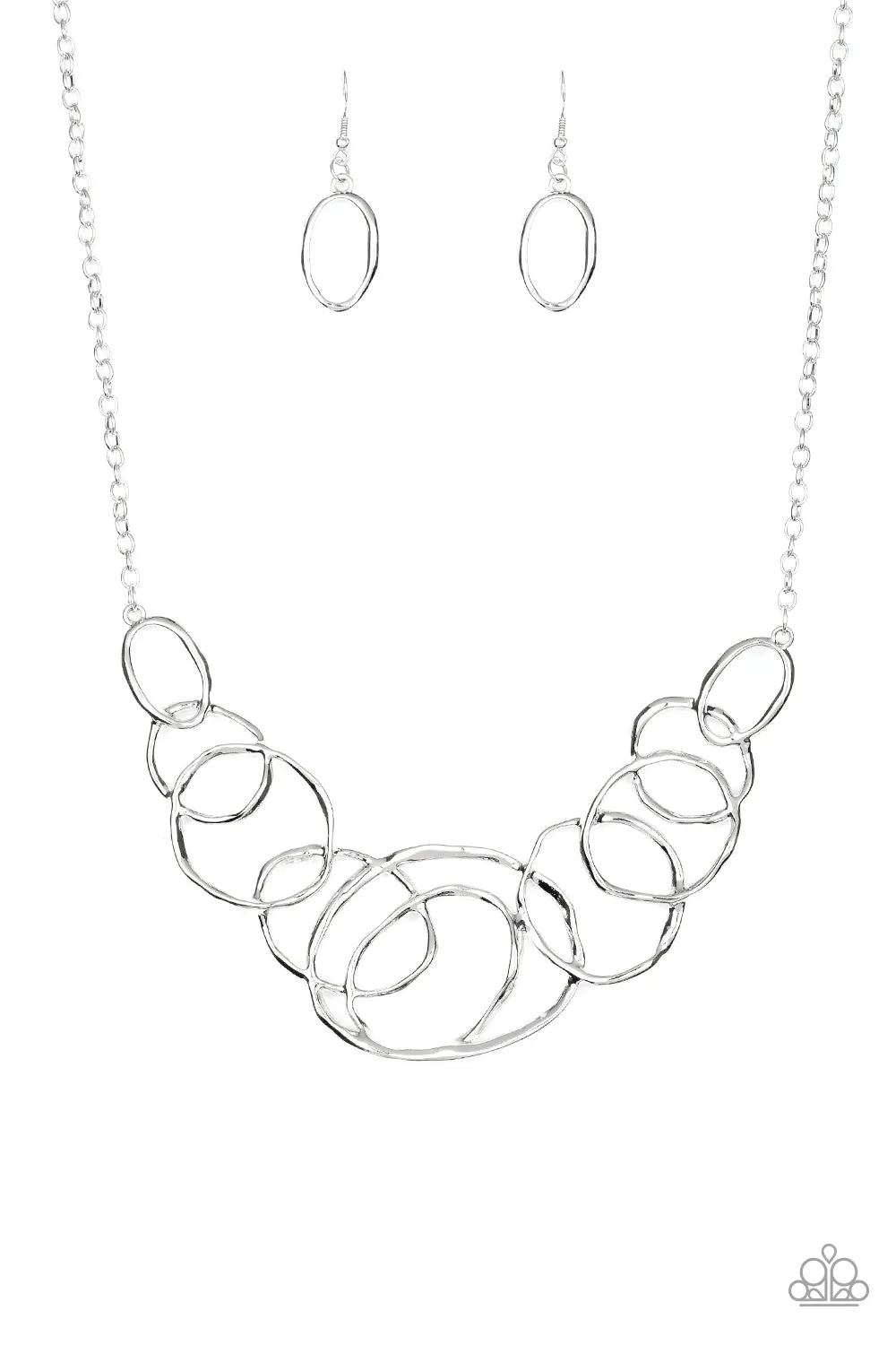 Open Door Jewelry - All Around Radiance - Silver Necklace - Paparazzi Accessories