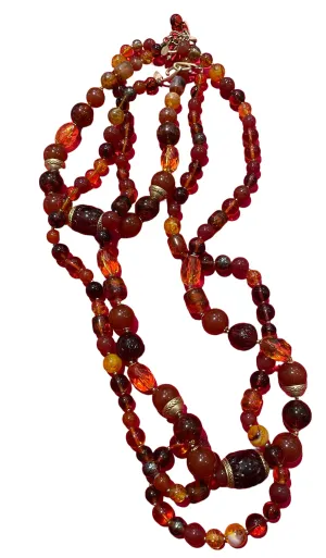 Oscar De LaRenta Amber Multi Strand Necklace