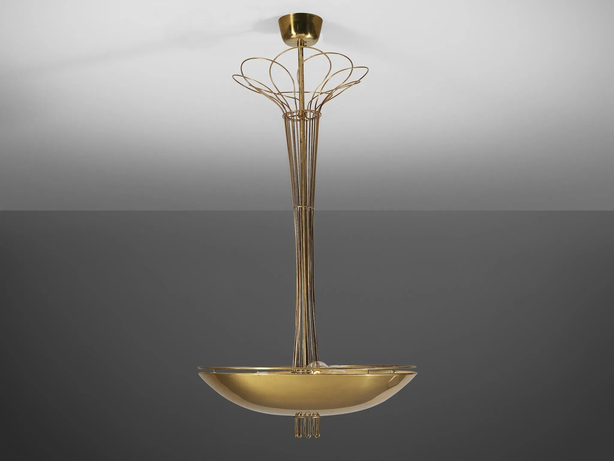 Paavo Tynell for Idman Chandelier in Brass