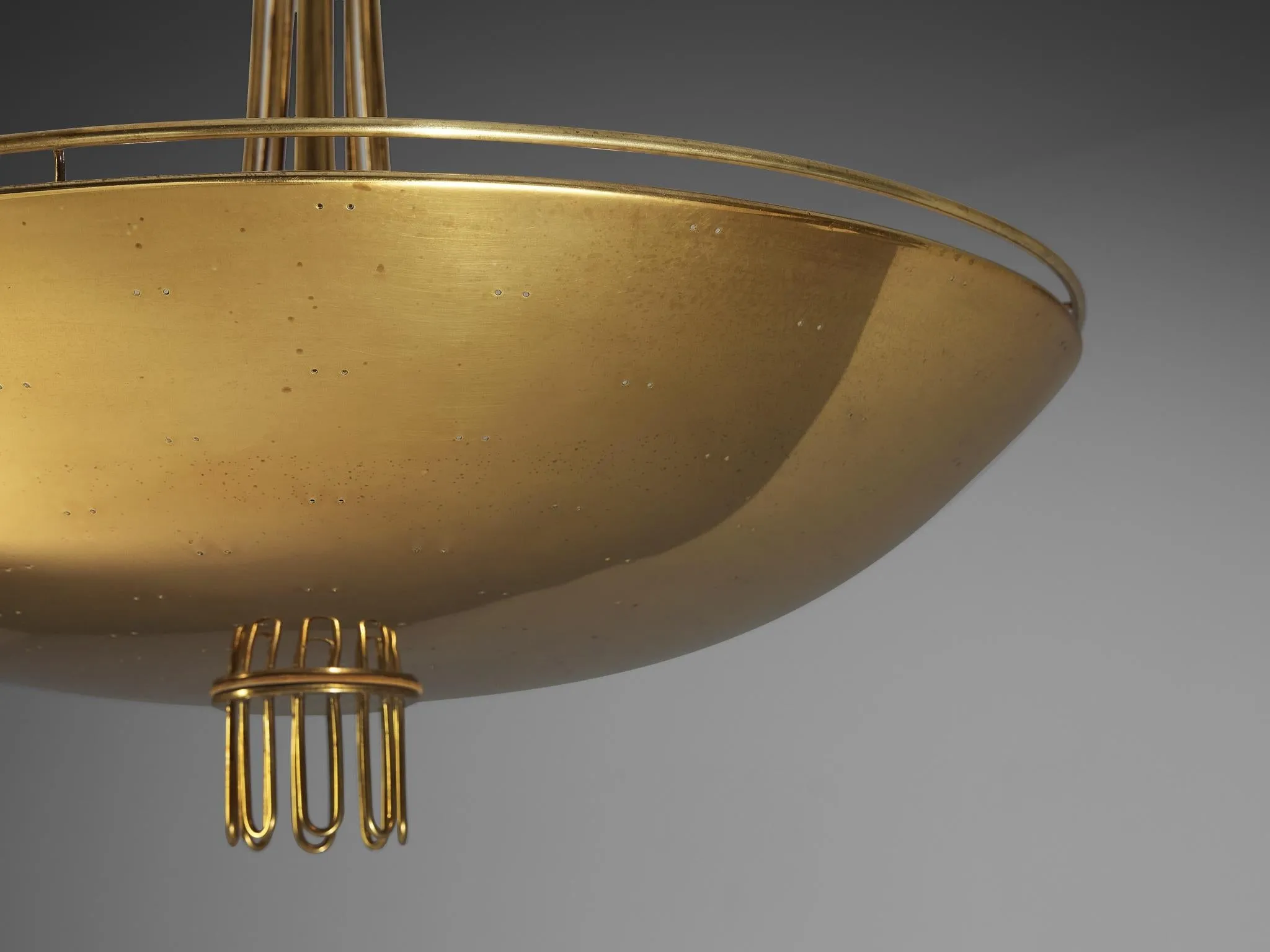 Paavo Tynell for Idman Chandelier in Brass